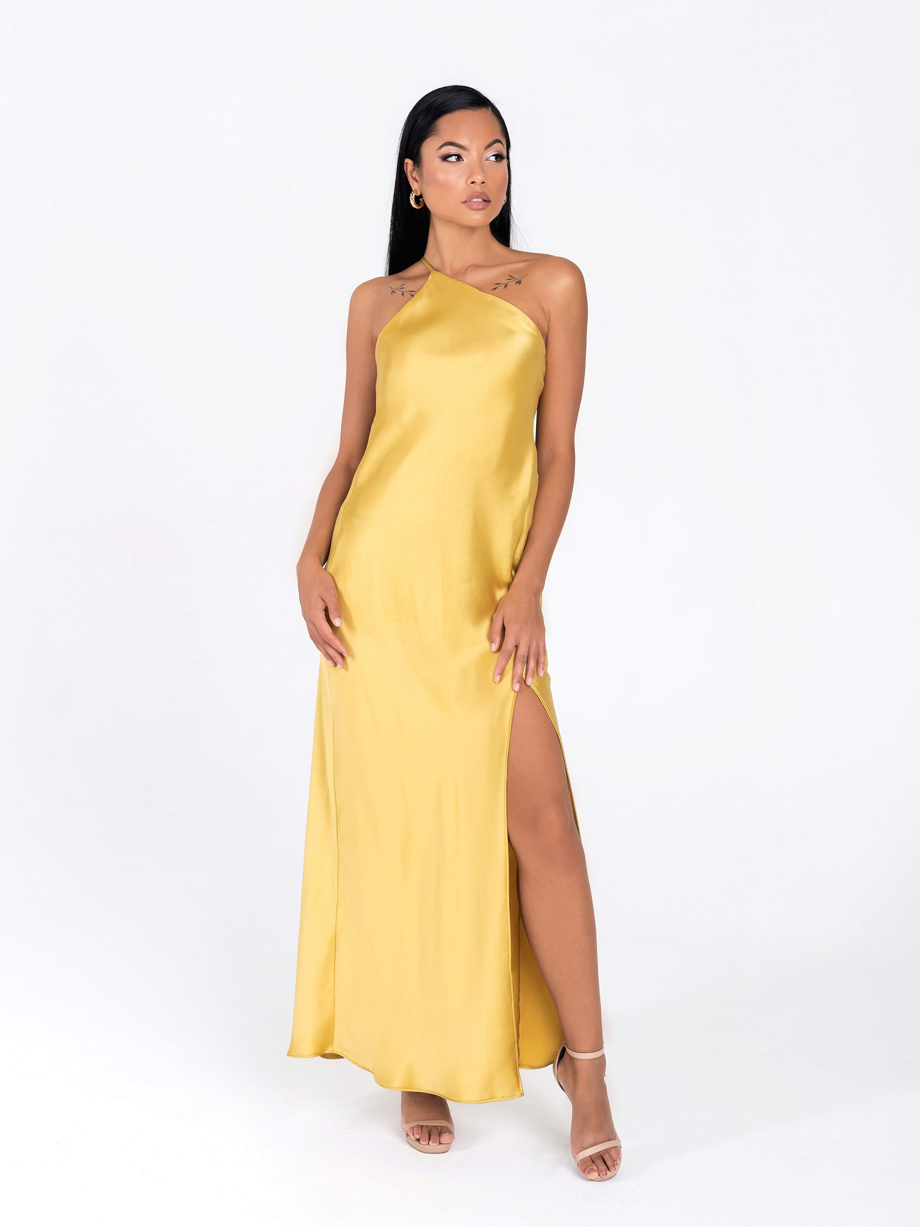 Satin Evening Dress – Marble Theme Demo