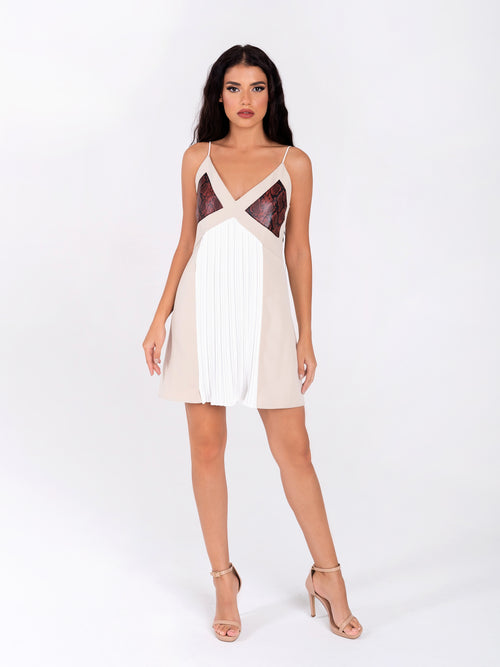 A-line Faux Mini Dress