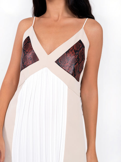 A-line Faux Mini Dress