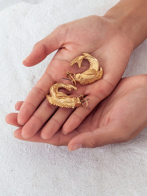 Carp Golden Earrings