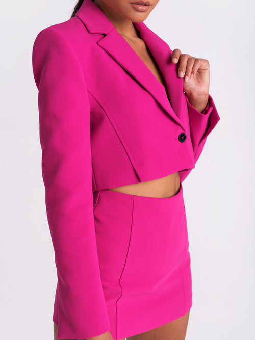 Hot Pink Crop Jacket