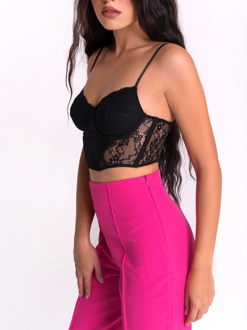 Hot Pink Straight Line Trousers