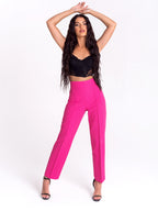 Hot Pink Straight Line Trousers