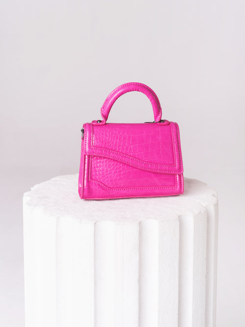 Hot Pink Leather Handbag