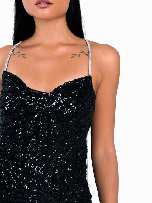 Black Radiance Mini Dress