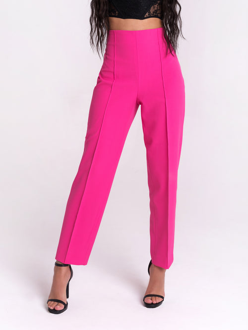 Hot Pink Straight Line Trousers