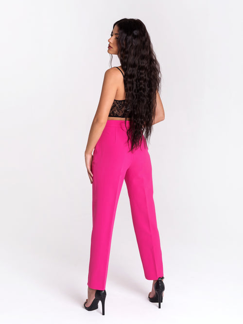 Hot Pink Straight Line Trousers