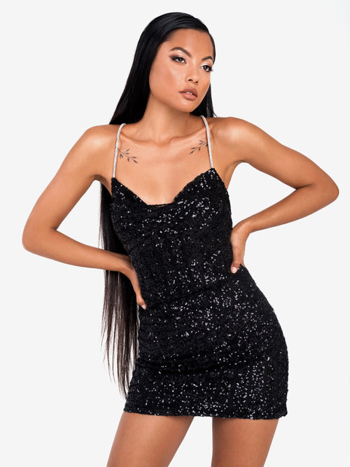 Black Radiance Mini Dress